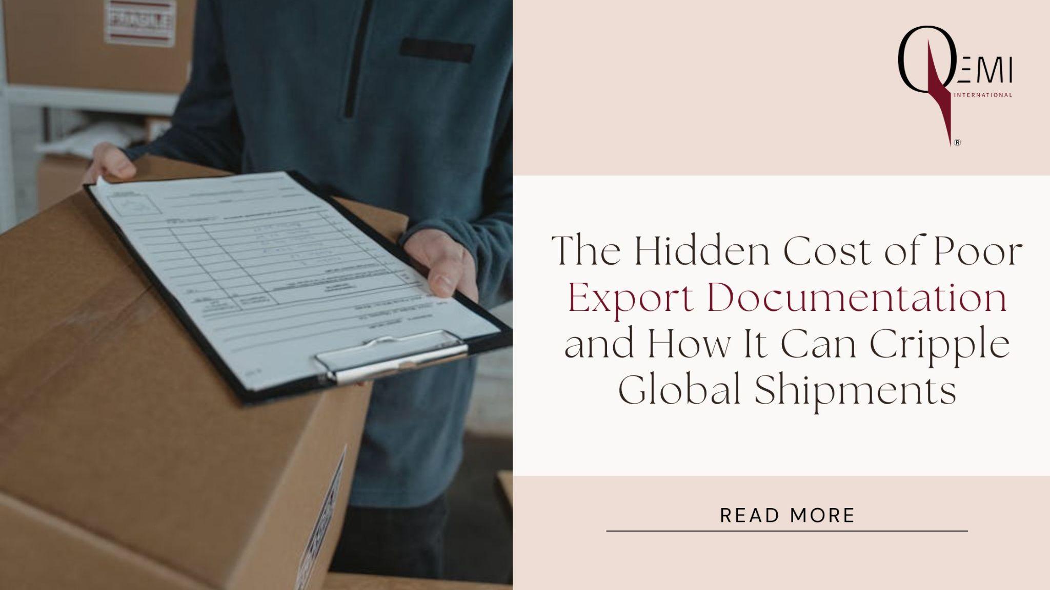 Export documentation checklist being reviewed on a clipboard during international shipment preparation